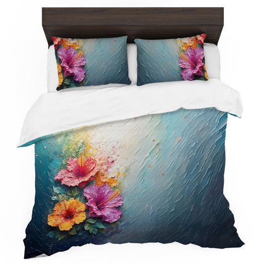 Light Beam on Flowers Duvet Cover Set
