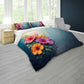 Light Beam on Flowers Duvet Cover Set