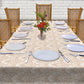 Light Beige on Dark Beige Baroque Pattern 3m Rectangle Tablecloth