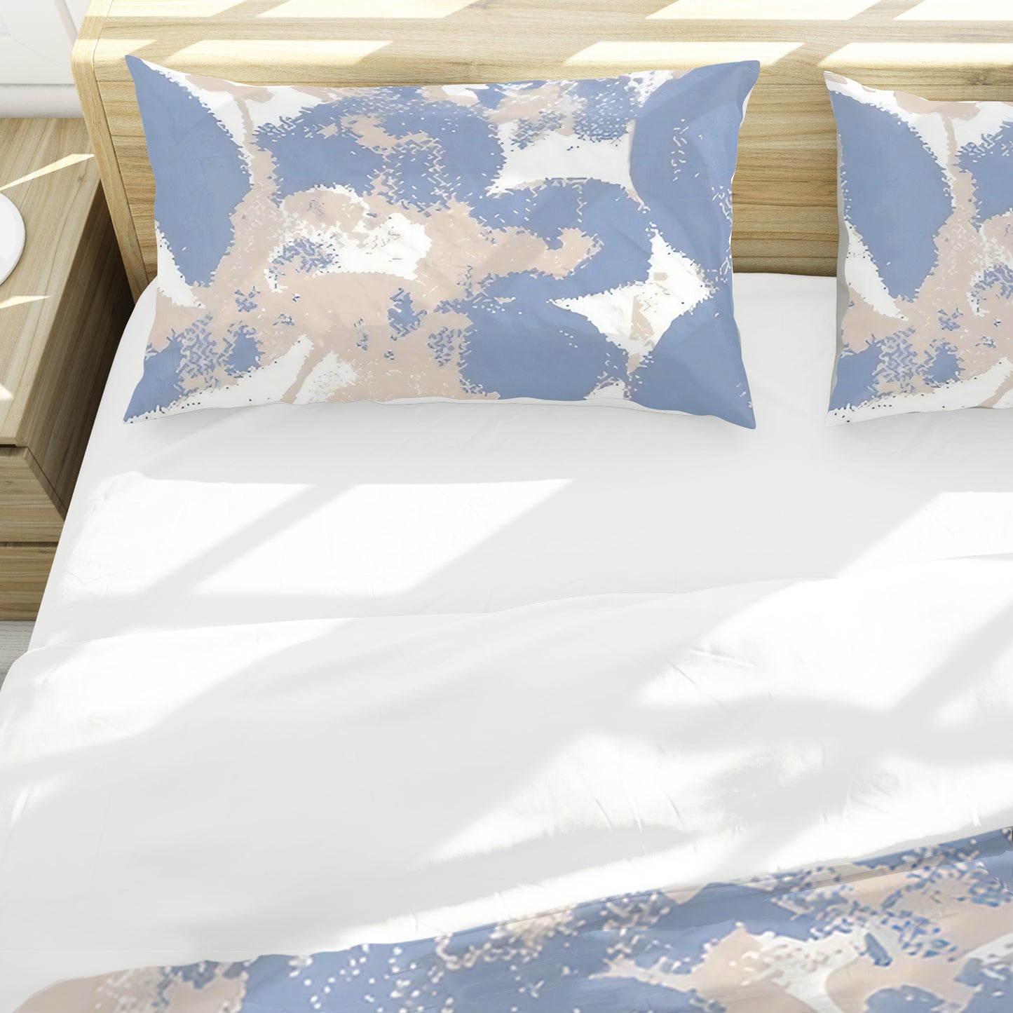 Light Blue Abstract Duvet Cover Set