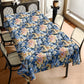 Light Blue Floral Rectangle Tablecloth