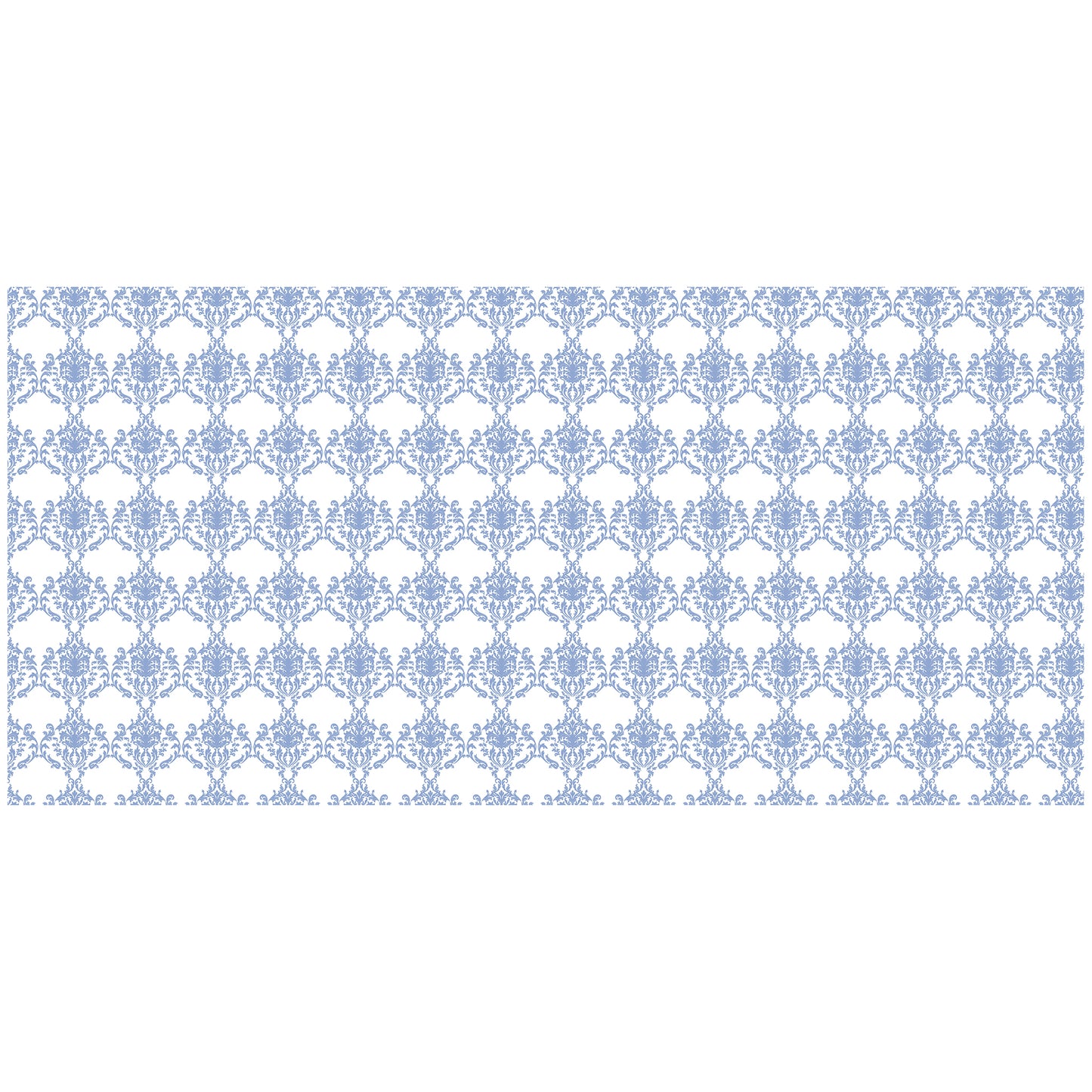 Light Blue on White Classic Print 3m Rectangle Tablecloth