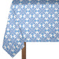 Light Blue on White Geometric Pattern 3m Rectangle Tablecloth