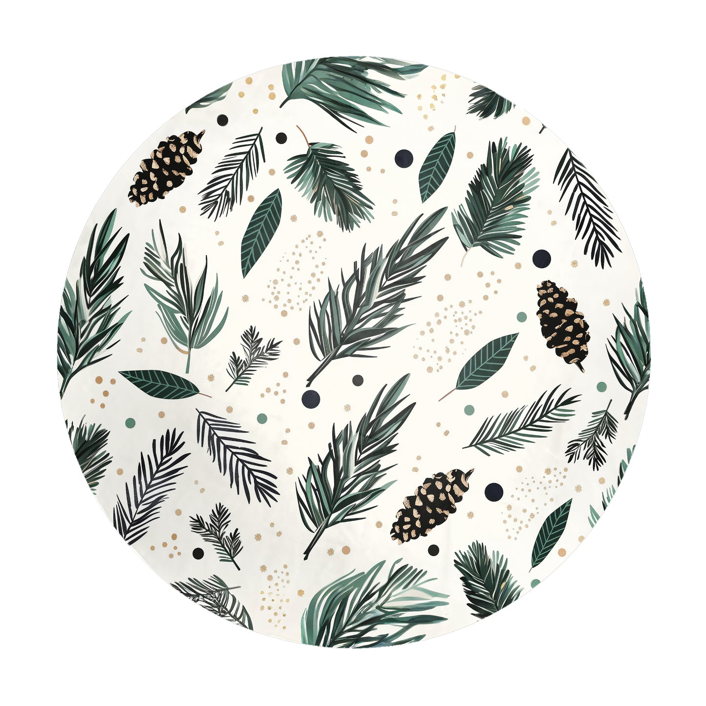 Light Evergreen Whispers Round Tablecloth by Wikus Schalkwyk
