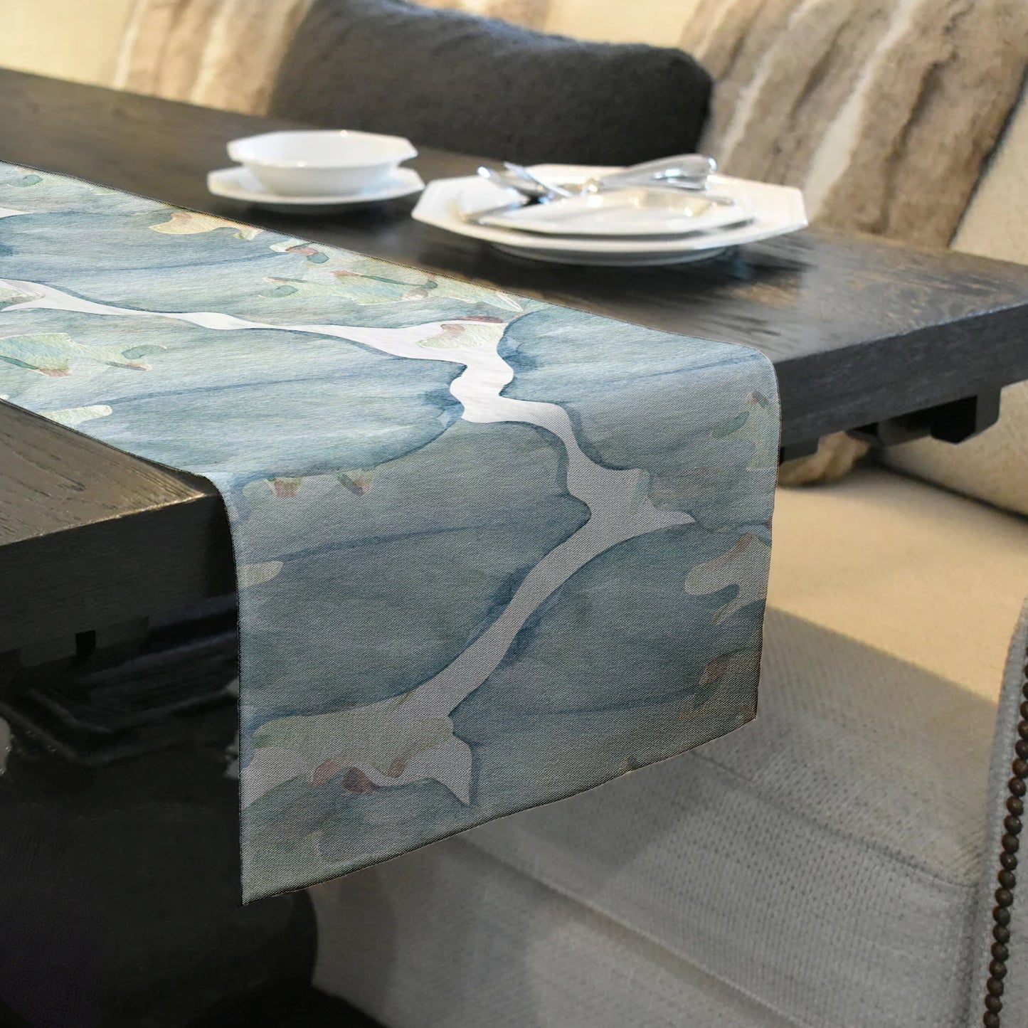 Light Floral Table Runner By Mark van Vuuren