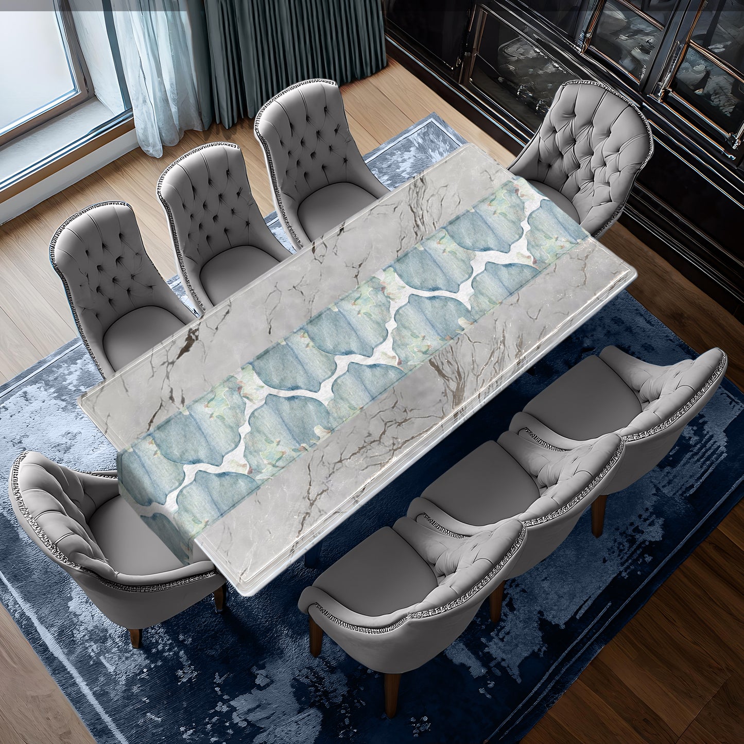Light Floral Table Runner By Mark van Vuuren