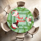 Light Green Christmas Round Tablecloth