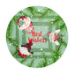 Light Green Christmas Round Tablecloth