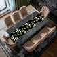 Light Green Leaves on Black Table Runner by Mark van Vuuren