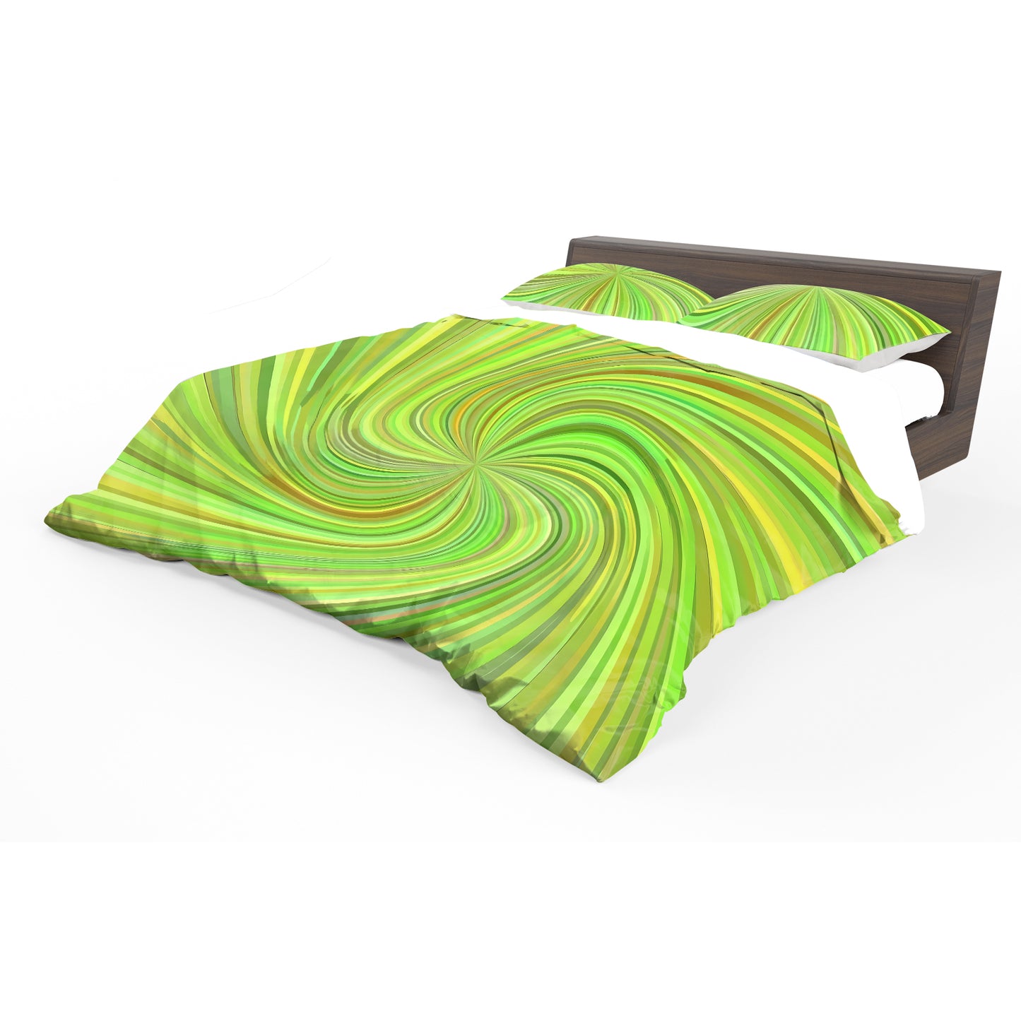 Light Green Swirl Duvet Cover Set