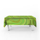 Light Green Swirl Rectangle Tablecloth