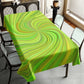 Light Green Swirl Rectangle Tablecloth