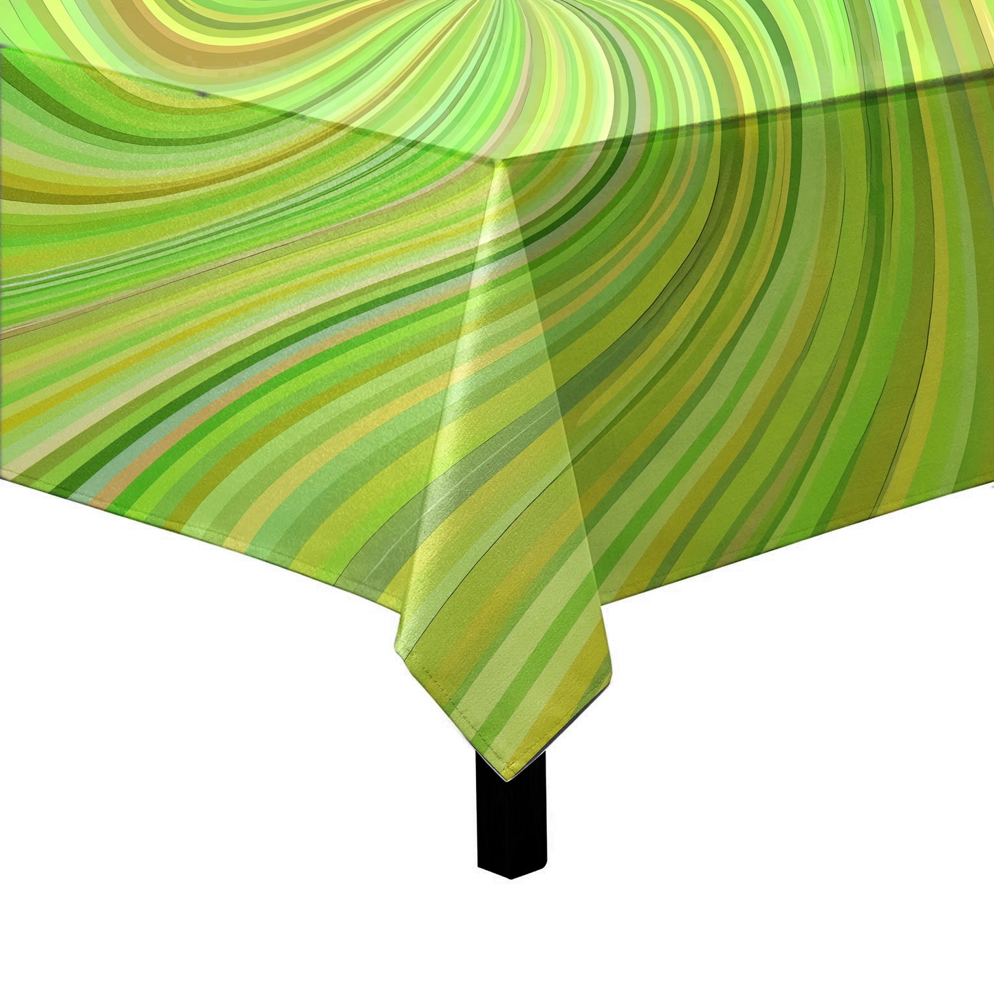 Light Green Swirl Square Tablecloth