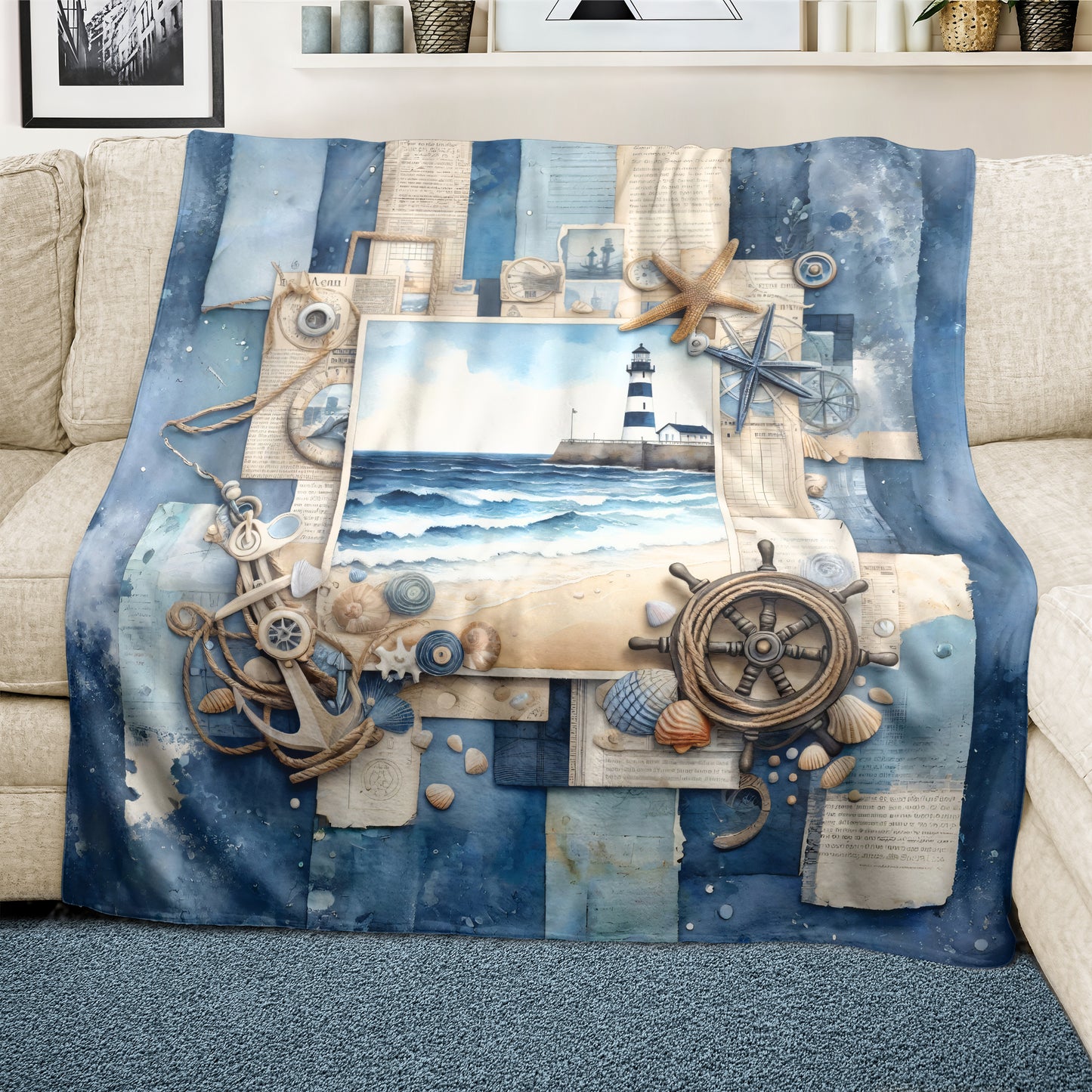 Lighthouse Memories Light Weight Fleece Blanket