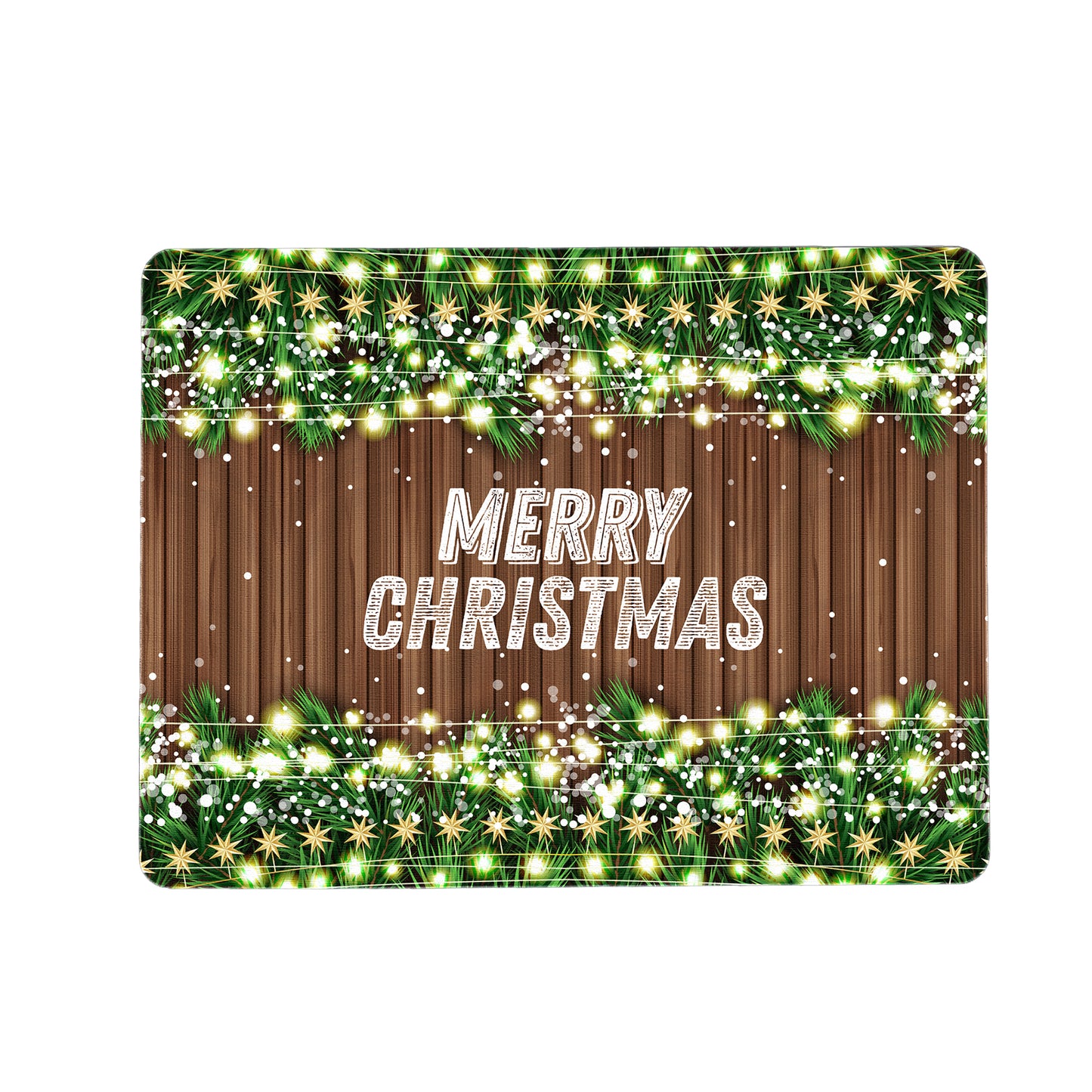 Lights on Wood Christmas Placemats