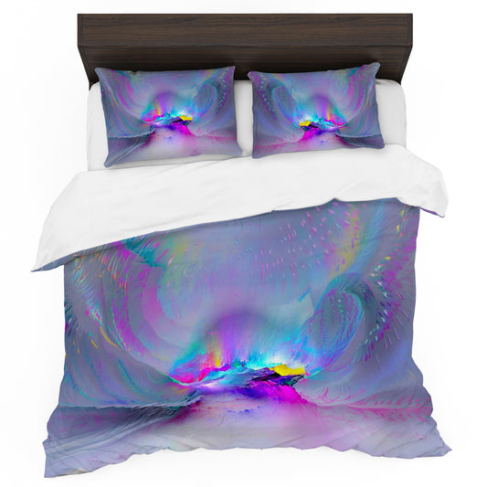 Lilac Beams Duvet Cover Set
