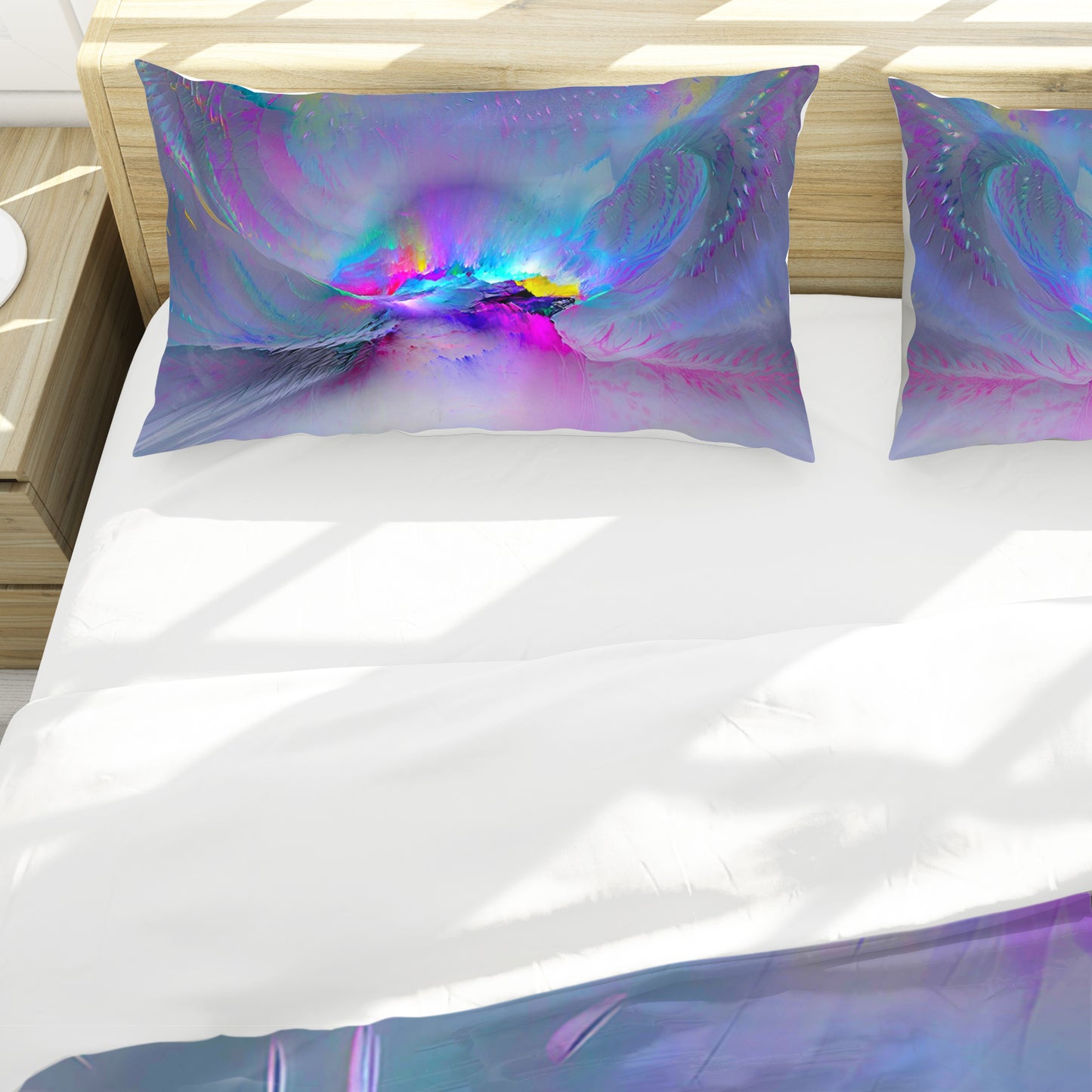 Lilac Beams Duvet Cover Set