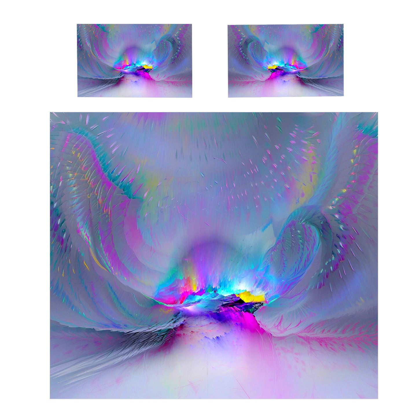 Lilac Beams Duvet Cover Set