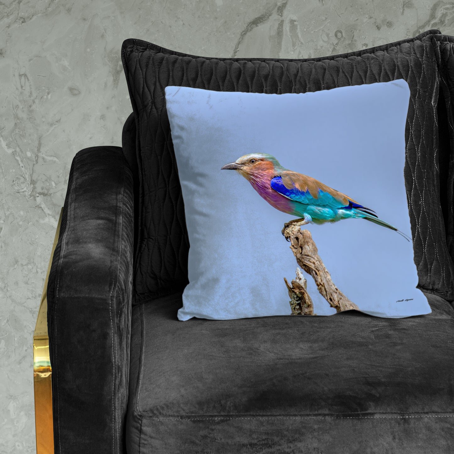 Lilac Breasted Roller Luxury Scatter by Annette Heymans