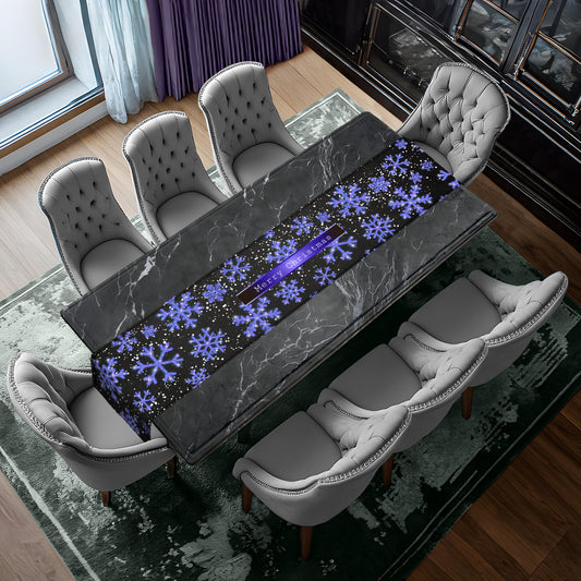 Lilac Snow Flakes Christmas Table Runner