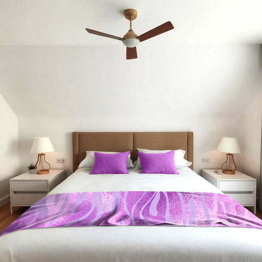 Lilac Shimmer Light Bed Throw