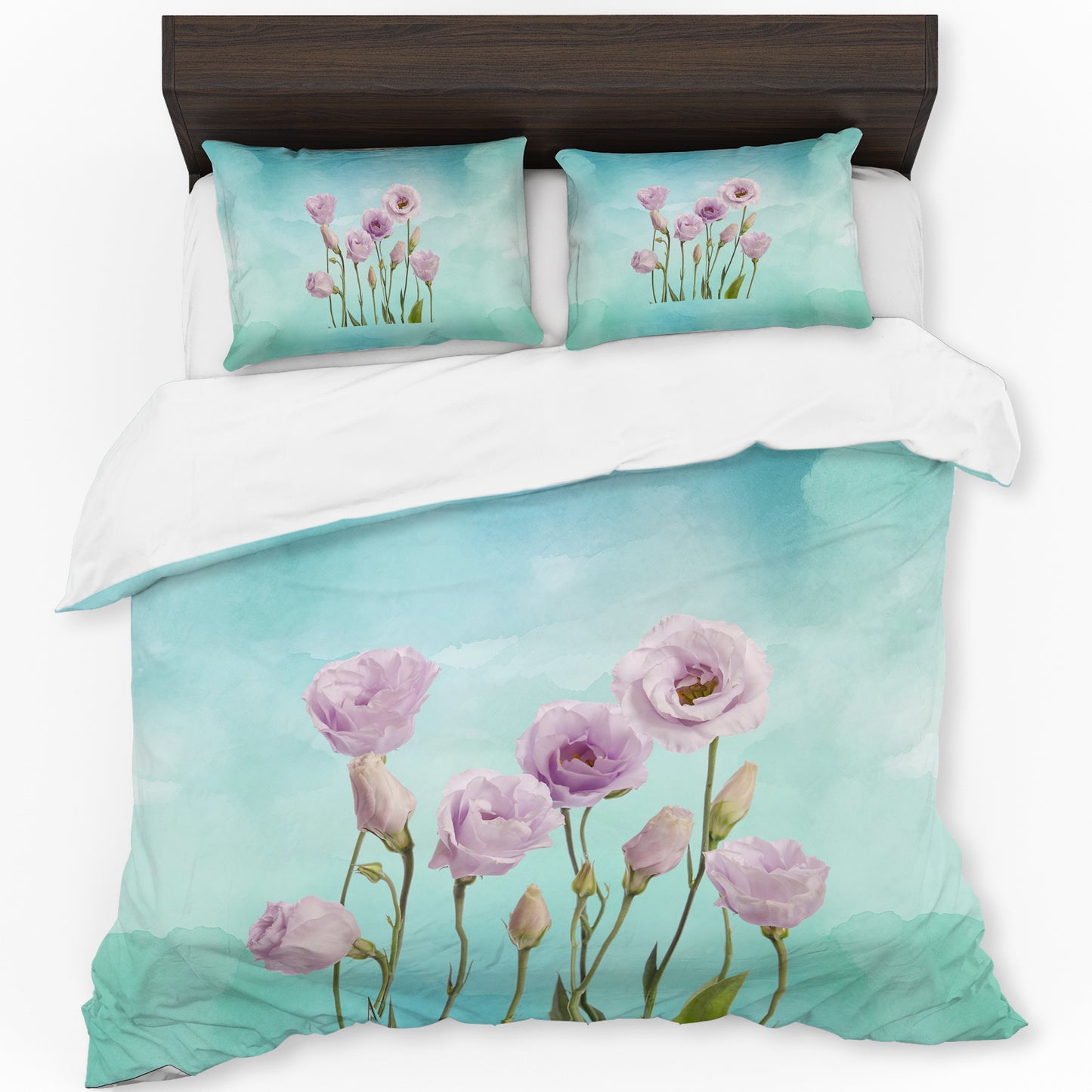 Lilac Roses Standing Tall Duvet Cover Set
