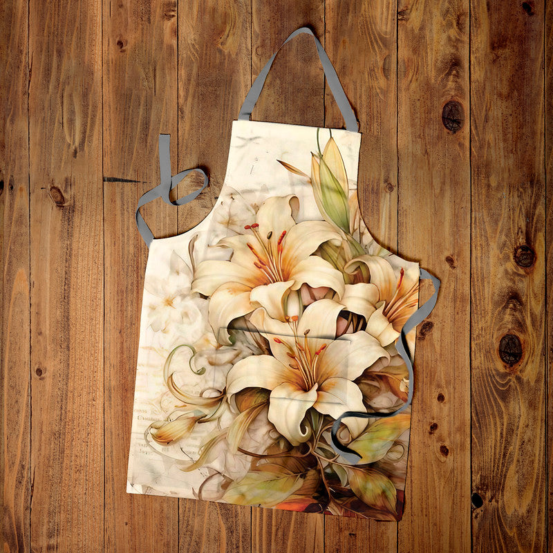Lilies Medium Length Apron