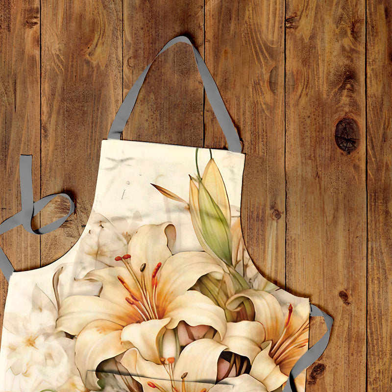 Lilies Medium Length Apron