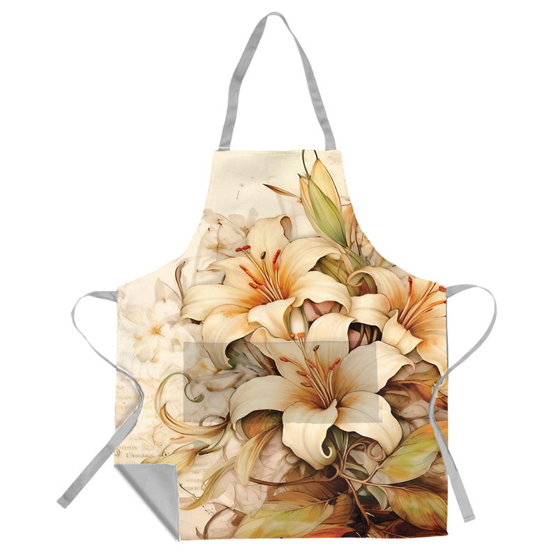 Lilies Medium Length Apron