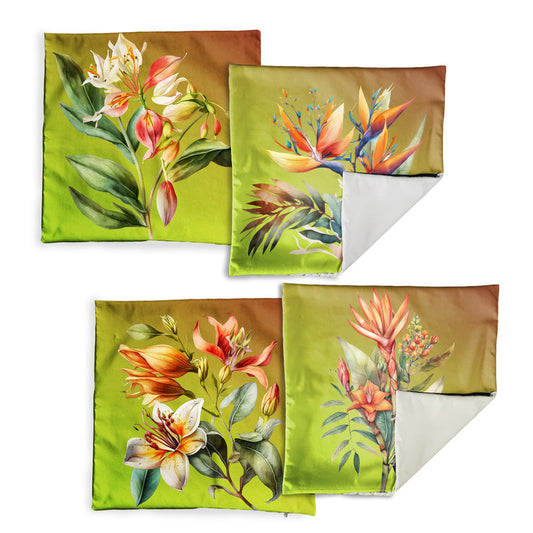 Lilly Bromeliaceae Flowers Luxury Scatter Covers Set of 4