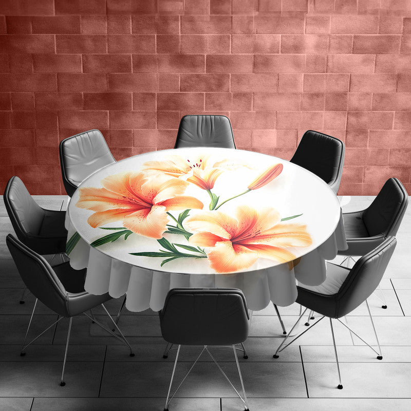 Lily Round Tablecloth by Wikus Schalkwyk