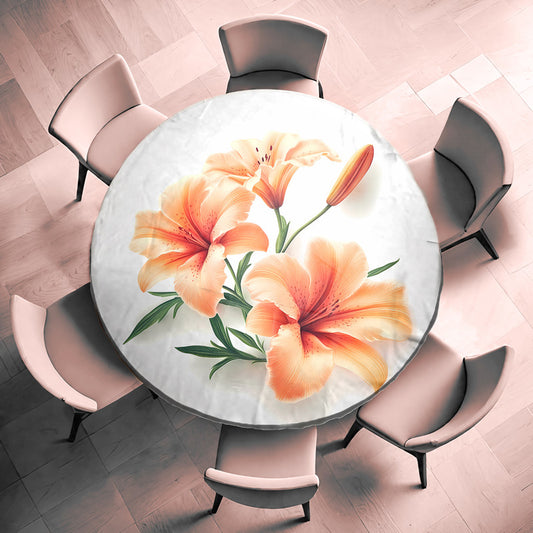 Lily Round Tablecloth by Wikus Schalkwyk
