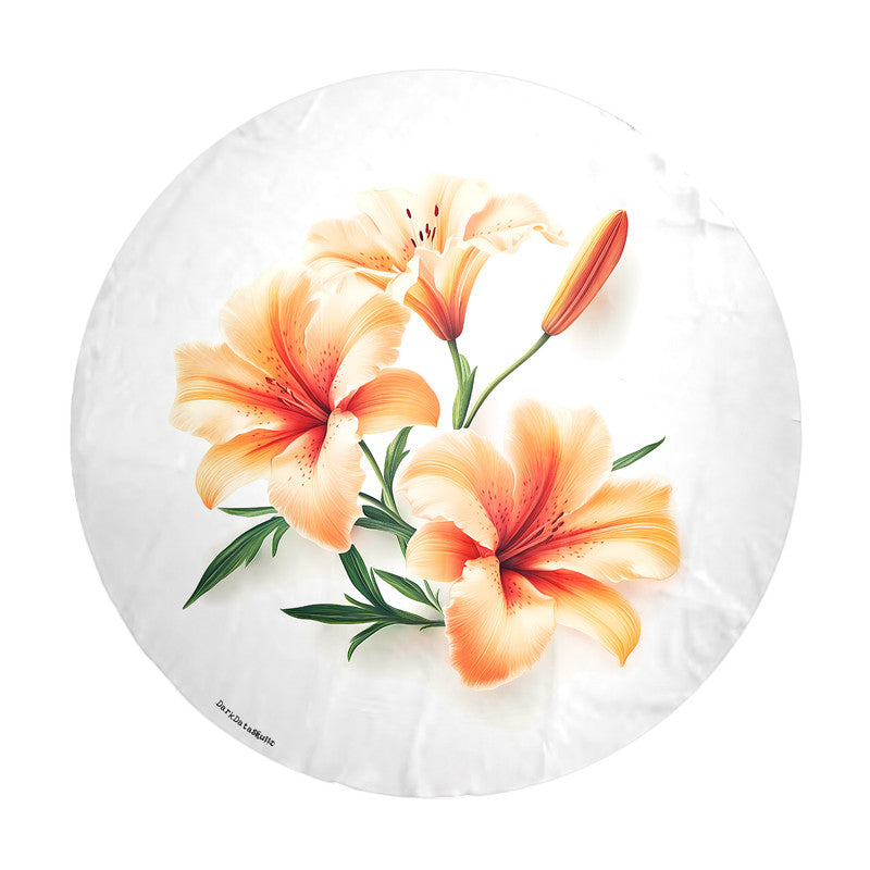 Lily Round Tablecloth by Wikus Schalkwyk