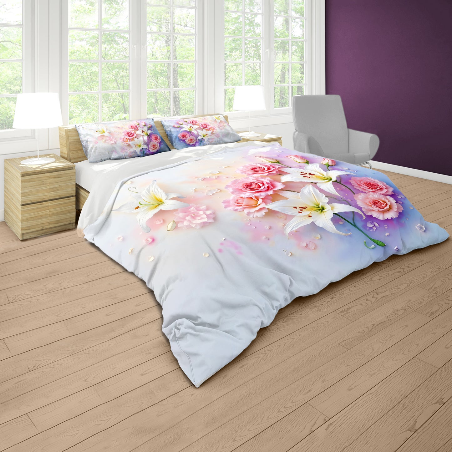 Lily Rose Petal Grace Duvet Cover Set