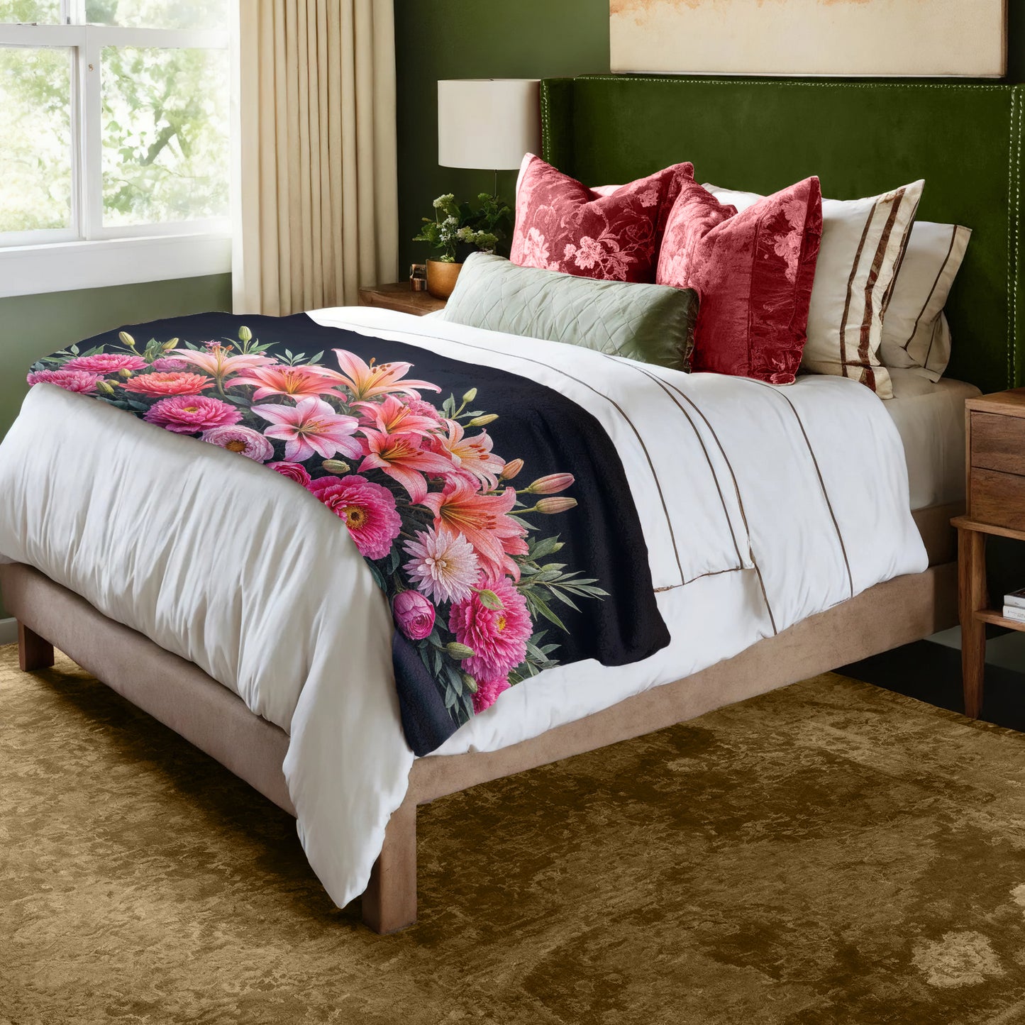 Lily & Peony Meadow Bed Throw