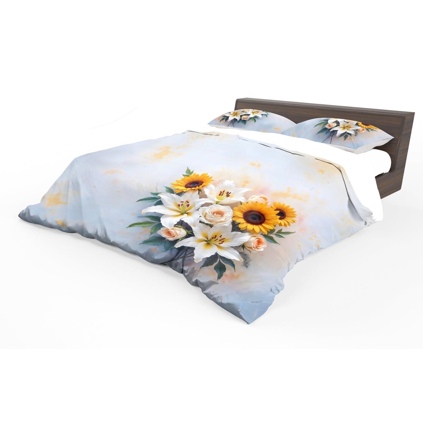 Lily & Sunflower Serenade Duvet Cover Set