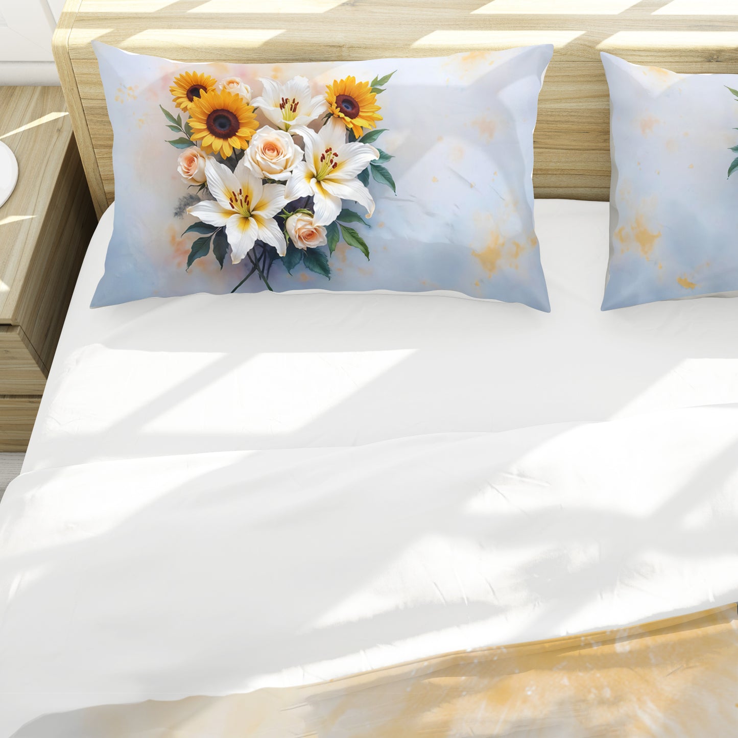 Lily & Sunflower Serenade Duvet Cover Set