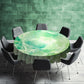 Lime Marble Abstract Round Tablecloth