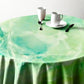 Lime Marble Abstract Round Tablecloth