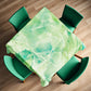 Lime Marble Square Tablecloth