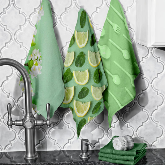 Lime Green Dish Cloth (Set of 3)