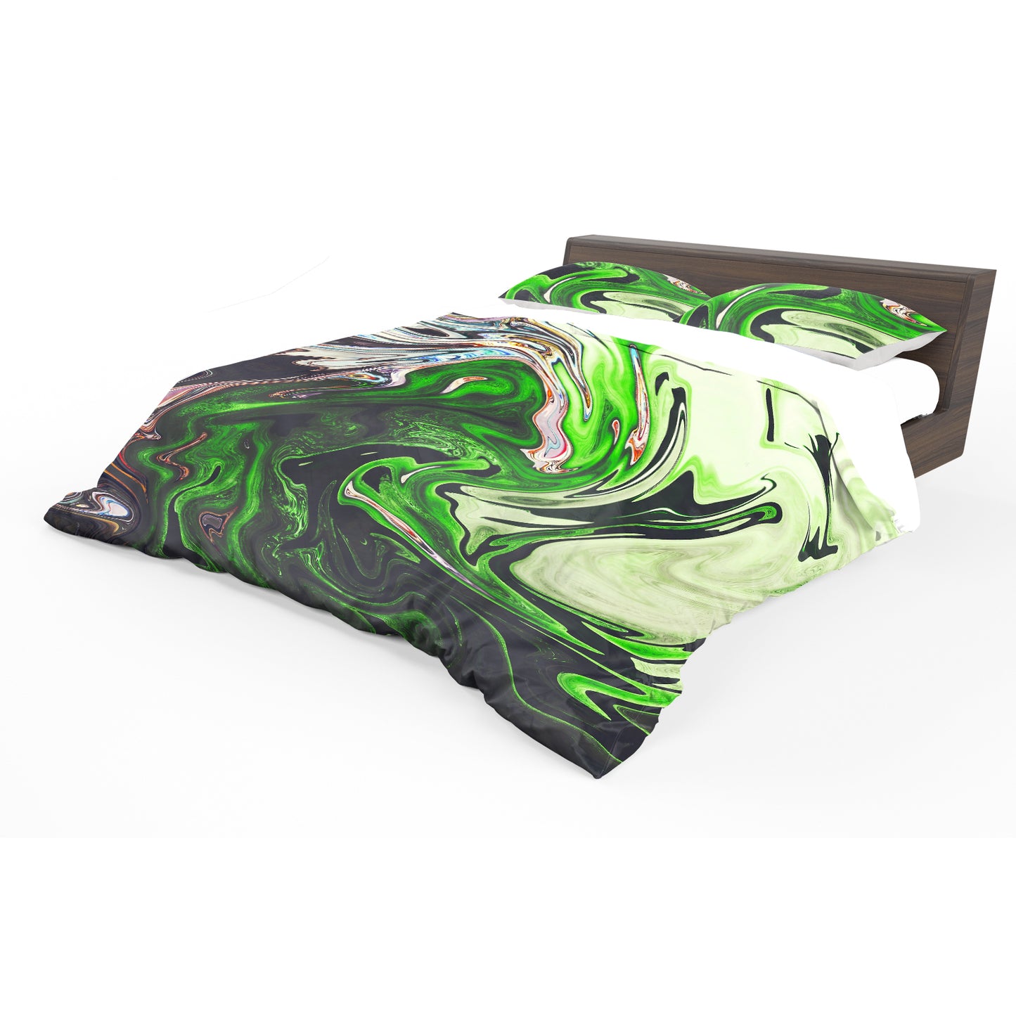 Lime Green Swirl Duvet Cover Set
