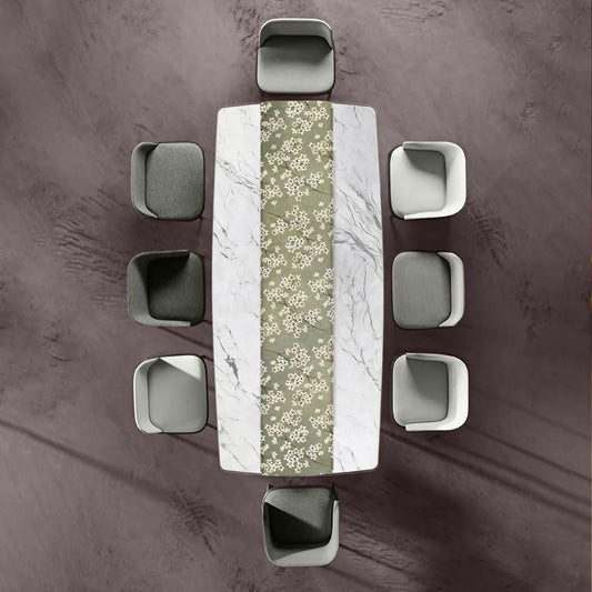 Lime Meadow Bloom Table Runner by Mark van Vuuren