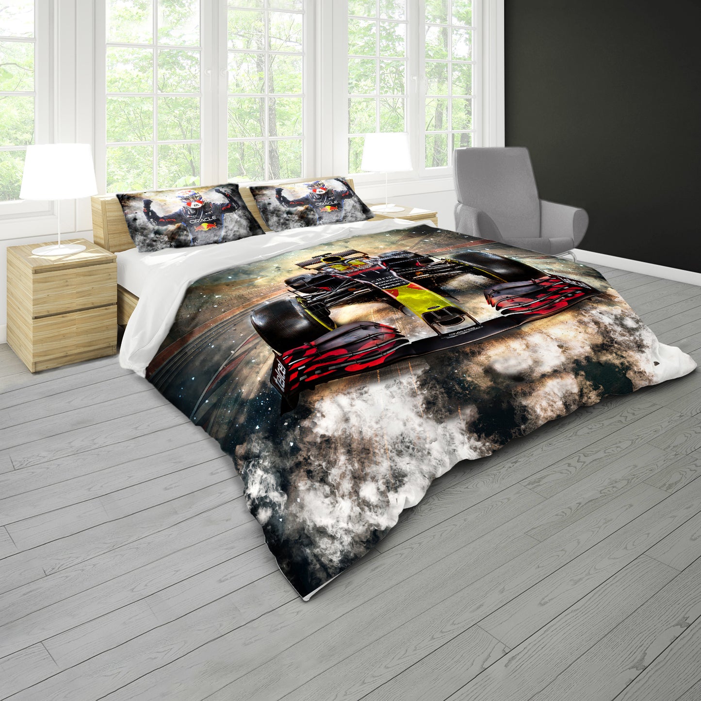 Yellow Porsche Duvet Cover Set