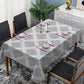 Line Squares on White Rectangle Tablecloth