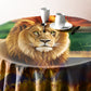 Lion Africa Round Tablecloth
