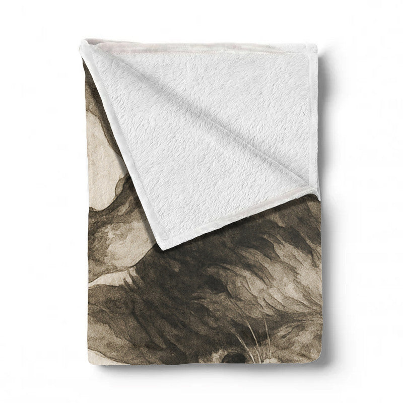 Lion At First Light Light Weight Fleece Blanket by Nathan Pieterse