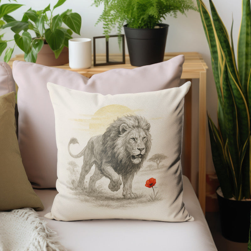 Lion At The First Light Luxury Scatter by Nathan Pieterse