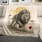 Lion At First Light Light Weight Fleece Blanket by Nathan Pieterse
