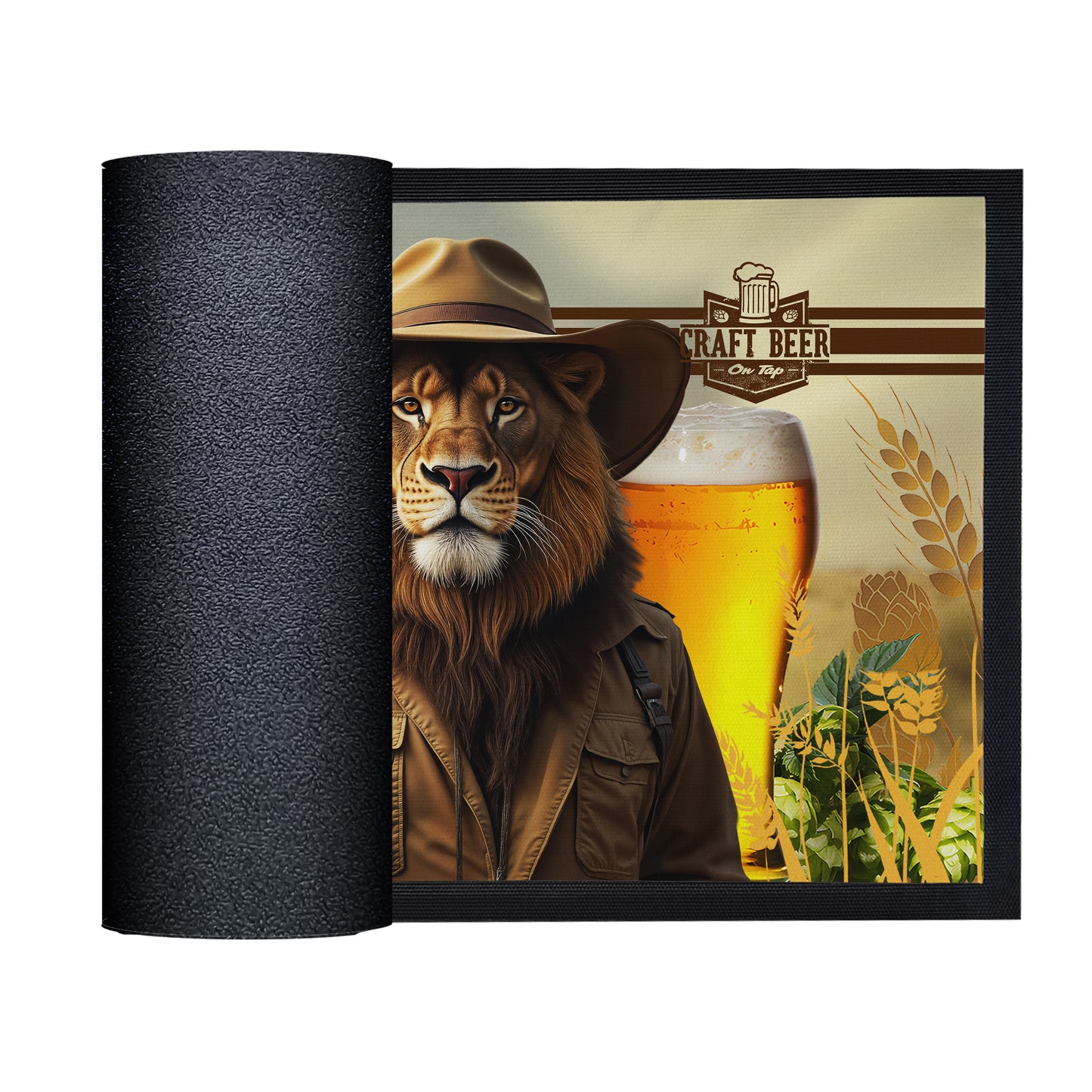 Lion Craft Beer Door Mat